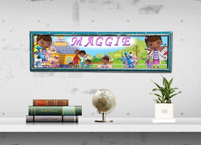 Doc McStuffins - Personalized Poster with Your Name, Birthday Banner, Custom Wall Décor, Wall Art - image2